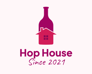 House Wine Bottle logo design