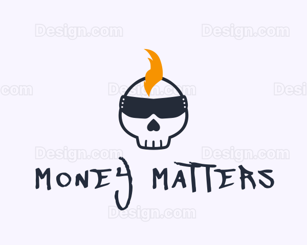 Rocker Punk Skull Logo