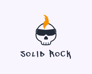 Rocker Punk Skull logo design