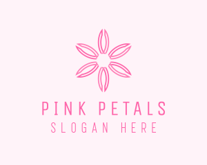 Minimalist Pink Sakura logo design