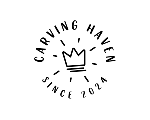 Hand Drawn Crown logo design