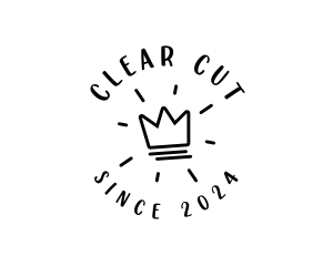 Hand Drawn Crown logo design