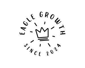 Hand Drawn Crown logo design