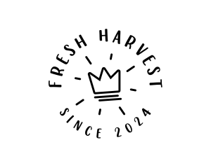 Hand Drawn Crown logo design