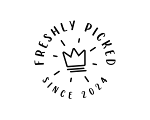 Hand Drawn Crown logo design