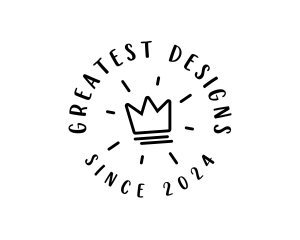 Hand Drawn Crown logo design