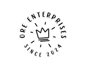 Hand Drawn Crown logo design