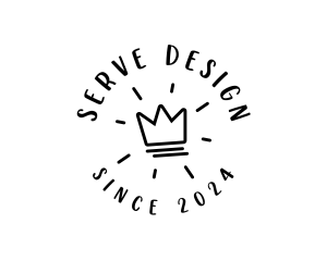 Hand Drawn Crown logo design