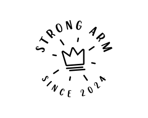 Hand Drawn Crown logo design