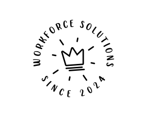 Hand Drawn Crown logo design