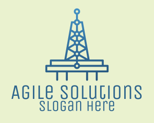 Blue Signal Tower logo design