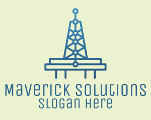 Blue Signal Tower logo design