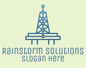 Blue Signal Tower logo design