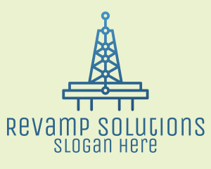 Blue Signal Tower logo design