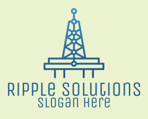 Blue Signal Tower logo design