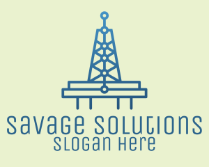 Blue Signal Tower logo design