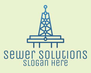 Blue Signal Tower logo design