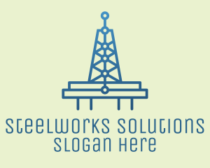 Blue Signal Tower logo design