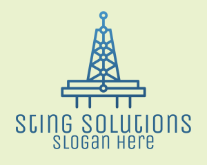 Blue Signal Tower logo design