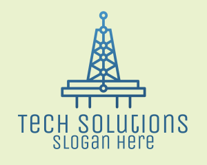 Blue Signal Tower logo design