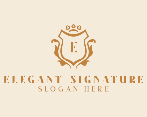 Elegant Luxury Shield Ornate logo design