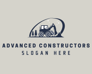 Builder Excavator Machine logo design