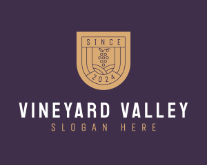 Grape Wine Vineyard logo design