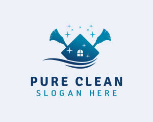 Broom Clean Housekeeping logo design