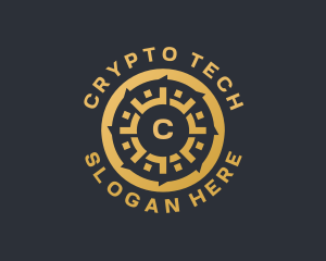 Fintech Blockchain Crypto logo design