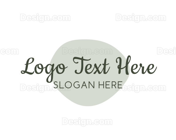 Cursive Watercolor Wordmark Logo