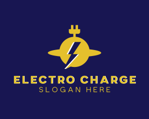 Electric Flash Energy Plug   logo design