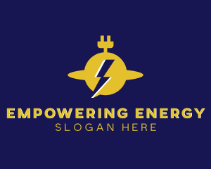 Electric Flash Energy Plug   logo design