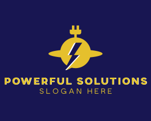 Electric Flash Energy Plug   logo design