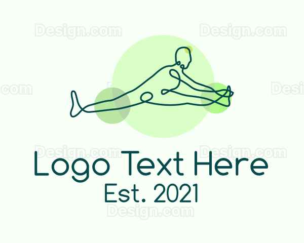 Yoga Stretching Pose Logo