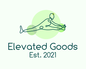 Yoga Stretching Pose  logo design