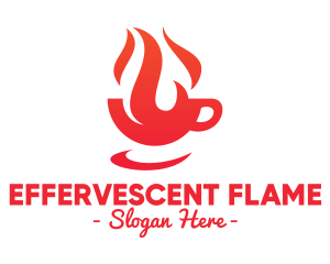 Red Flaming Cup logo design