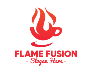 Red Flaming Cup logo design