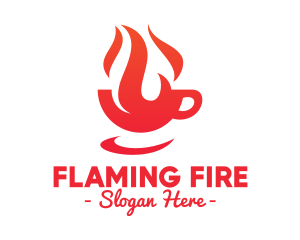 Red Flaming Cup logo design