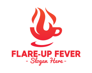 Red Flaming Cup logo design