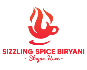 Red Flaming Cup logo design