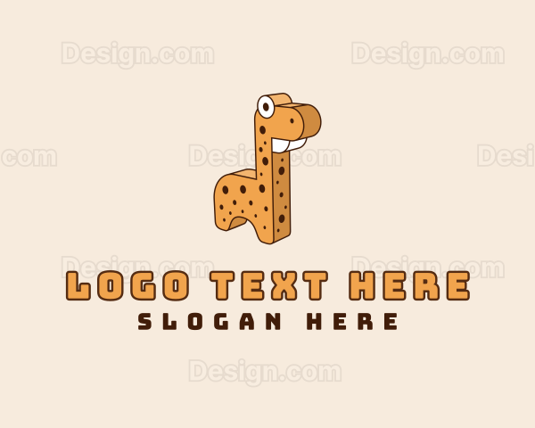 Isometric Toy Dinosaur Logo