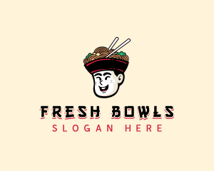 Chinese Noodles Bowl logo design