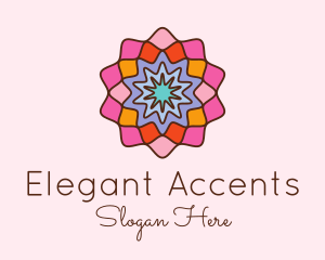 Floral Mosaic Centerpiece  logo design