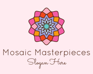 Floral Mosaic Centerpiece  logo design