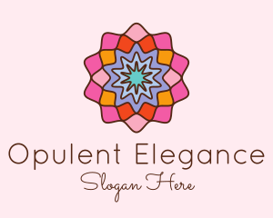 Floral Mosaic Centerpiece  logo design