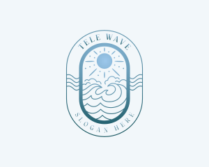 Summer Swimming Beach  logo design