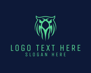 Tribal Owl Animal logo