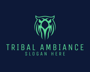 Tribal Owl Animal logo design