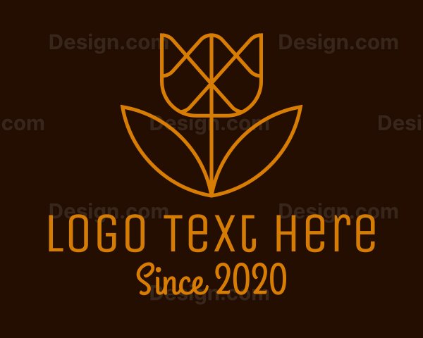 Geometric Flower Garden Logo
