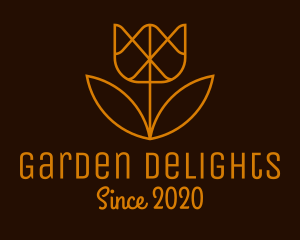 Geometric Flower Garden logo design